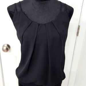 💥Black  Pleated/Lace Top by Express - S/P